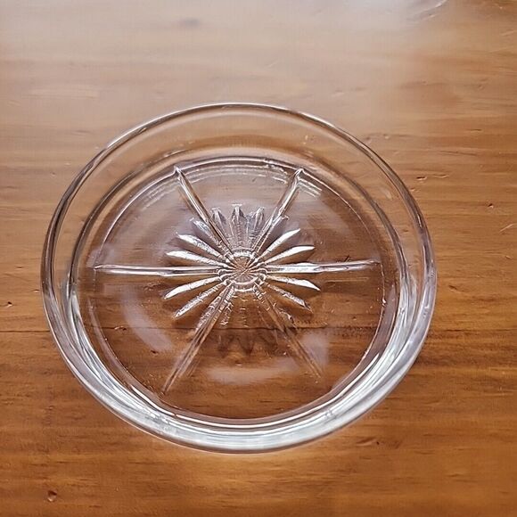 Hazel Atlas Clear Glass Coaster 3.25" Diameter Vintage - Picture 5 of 8